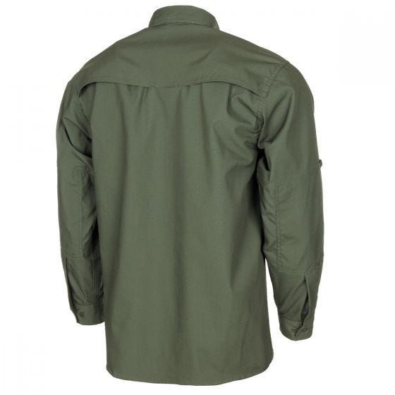 MFH Long Sleeved Teflon Coated Ripstop Attack Shirt OD Green