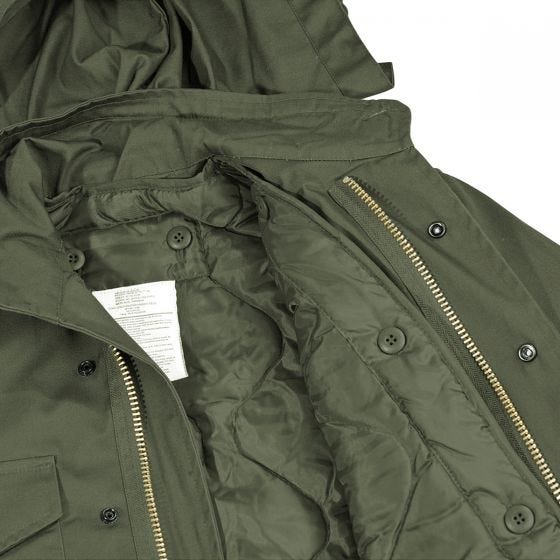 MFH US M65 Field Jacket with Quilted Lining OD Green