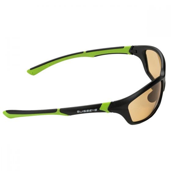 Swiss Eye Drift Sunglasses - Photochromic Orange Smoke Lens / Matt Black Green Frame