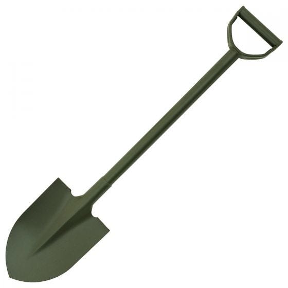 MFH Type I Jeep Steel Shovel with D Handle OD Green