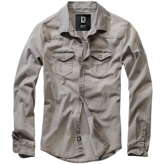 Brandit Riley Denim Shirt Gray Denim