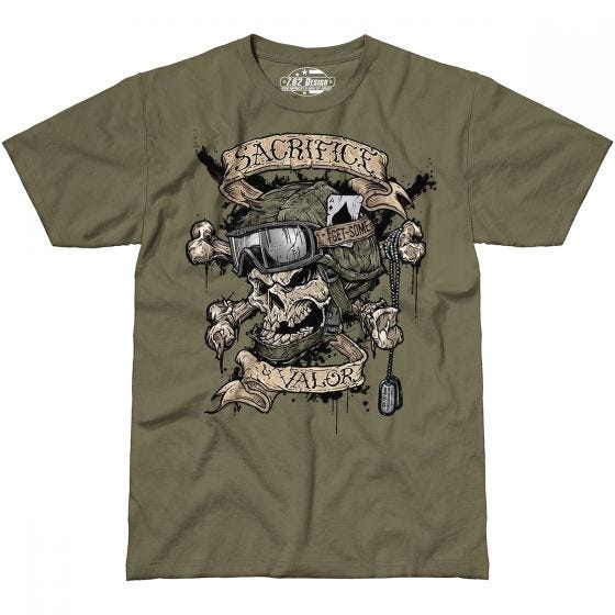 7.62 Design Sacrifice & Valor T-Shirt Military Green