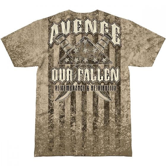 7.62 Design Avenge Our Fallen T-Shirt Sand