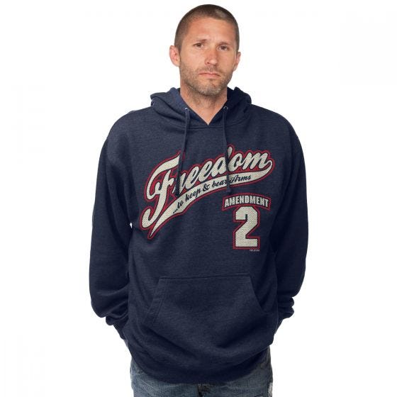 7.62 Design 2nd Amendment Freedom Hoodie Navy Heather