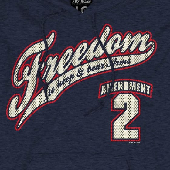 7.62 Design 2nd Amendment Freedom Hoodie Navy Heather