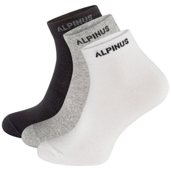 Alpinus Puyo 3-Pack Socks Black-Gray-White