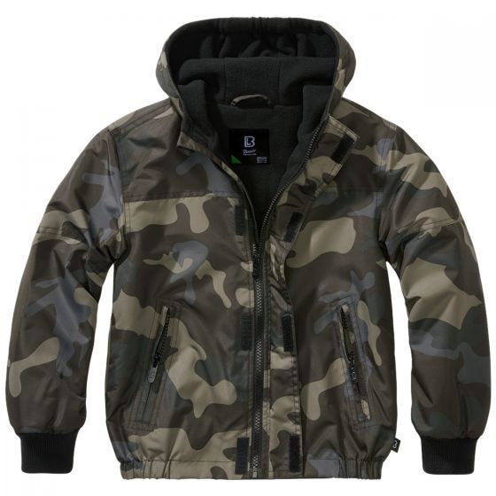 Brandit Kids Windbreaker Front Zip Dark Camo