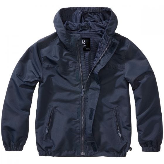 Brandit Kids Summer Windbreaker Front Zip Navy