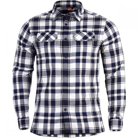 Pentagon Drifter Flannel Shirt Long Sleeve White Checks