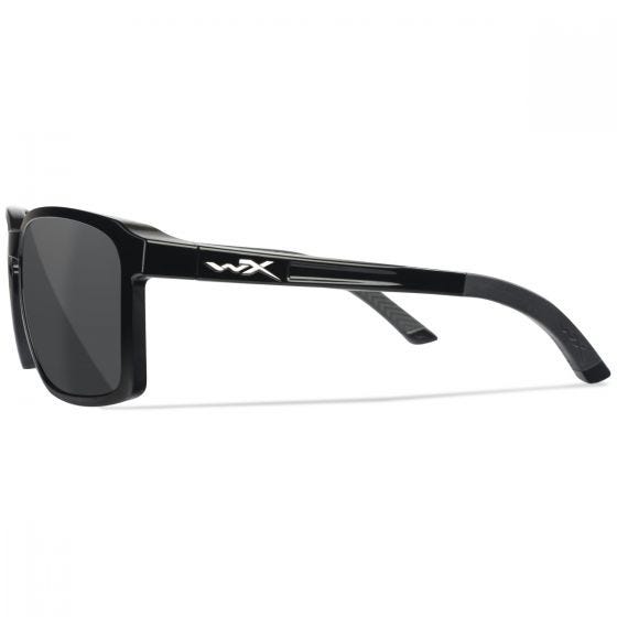 Wiley X WX Alfa Glasses - Captivate Polarized Gray Lenses / Gloss Black Frame