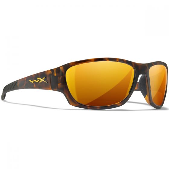 Wiley X WX Climb Glasses - Captivate Polarized Bronze Mirror Lenses / Gloss Tortoise Frame