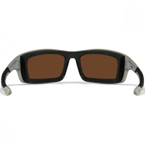 Wiley X WX Grid Glasses - Captivate Polarized Green Mirror Lenses / Matte Cool Gray Frame
