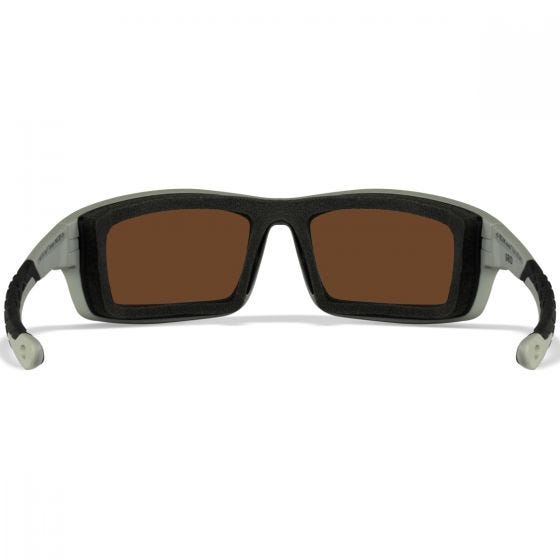 Wiley X WX Grid Glasses - Captivate Polarized Green Mirror Lenses / Matte Cool Gray Frame