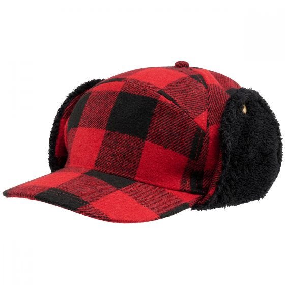 Brandit Lumberjack Winter Cap Red/Black Checkered