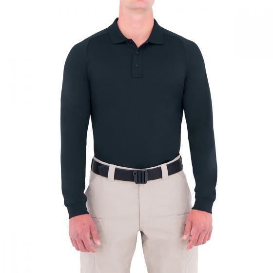 First Tactical Men's Performance Long Sleeve Polo Midnight Navy