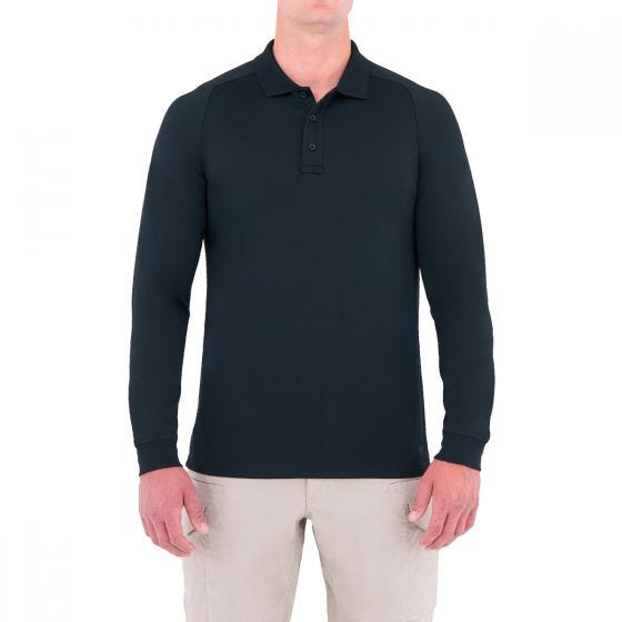 First Tactical Men's Performance Long Sleeve Polo Midnight Navy