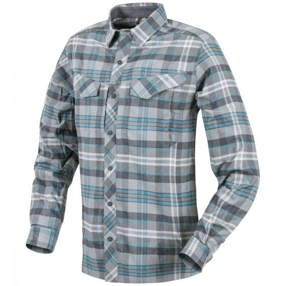 Helikon Defender Mk2 Pilgrim Long Sleeve Shirt Blue Plaid