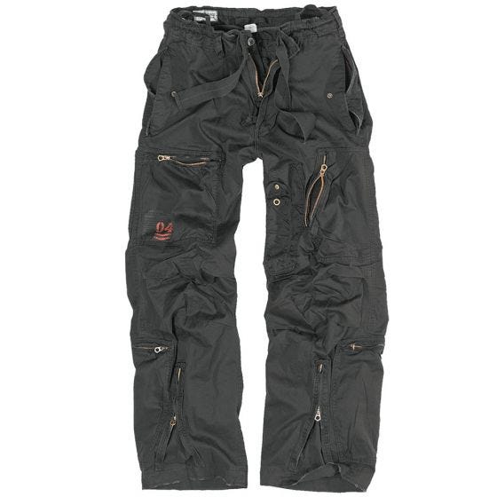 Surplus Infantry Cargo Trousers Black