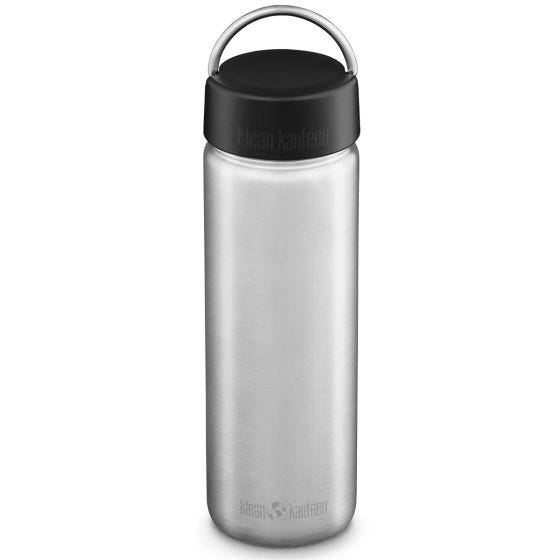 Klean Kanteen Wide Mouth 800ml Bottle with Loop Cap Brushed Stainless