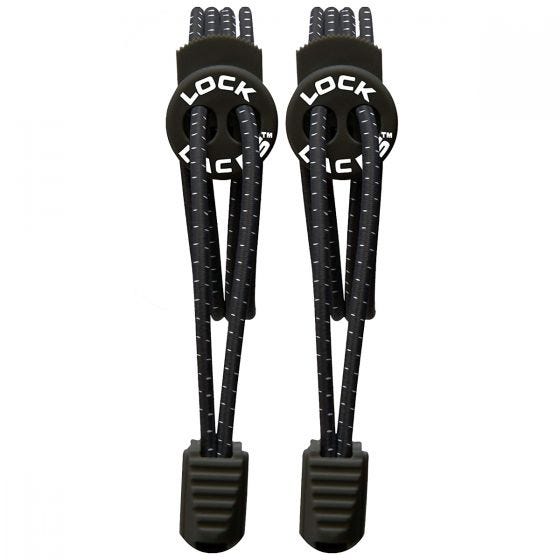 Lock Laces Elastic No Tie Shoelaces Black