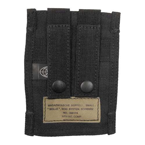 MFH Double 9mm Magazine Pouch Small MOLLE Black