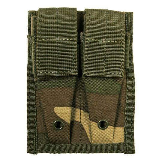 MFH Double 9mm Magazine Pouch Small MOLLE Woodland