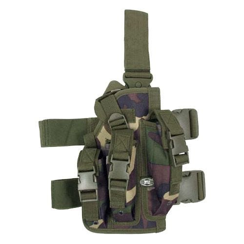 MFH Leg Holster with 3 Mag Pouches Woodland
