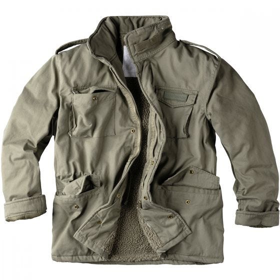 Surplus Paratrooper Winter Jacket Olive Washed