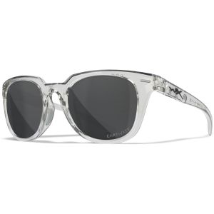 Wiley X WX Ultra Glasses - Captivate Polarized Gray Lenses / Gloss Crystal Light Gray Frame