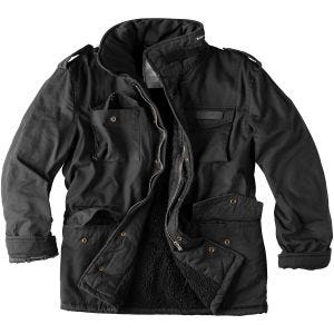 Surplus Paratrooper Winter Jacket Black Washed
