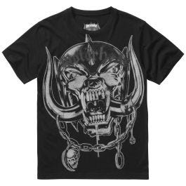 Brandit Mot rhead T Shirt Warpig Print Black