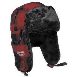 Fox Outdoor Lumberjack Fur Hat Red Black