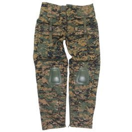 Mil Tec Warrior Trousers with Knee Pads Digital Woodland