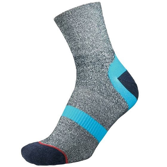 1000 Mile Approach Reprave Double Layer Socks Navy Marl/Kingfisher