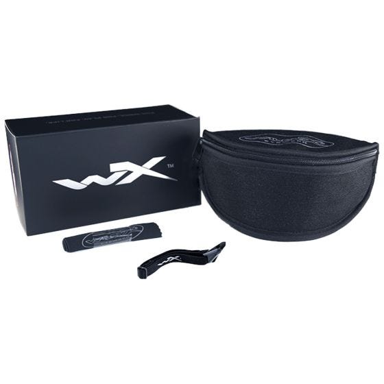 Wiley X WX Rogue Comm Glasses - Smoke Gray + Clear + Light Rust Lens / Matte Black Frame