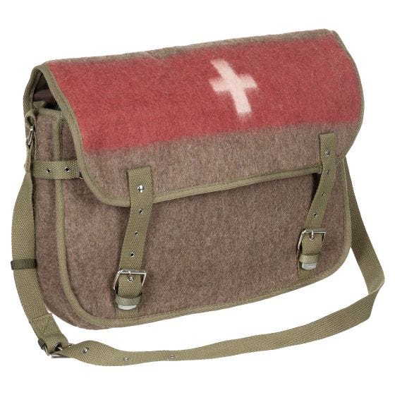 Pure Trash Swiss Shoulder Bag Cotton Straps Brown