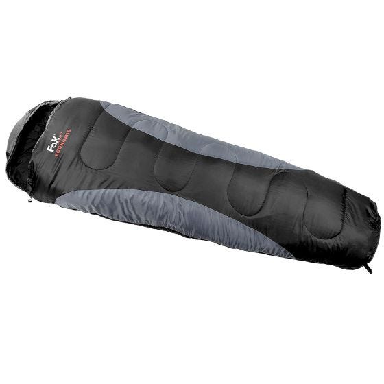 Fox Outdoor Economic Mummy Sleeping Bag Black/Gray