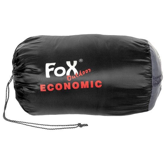 Fox Outdoor Economic Mummy Sleeping Bag Black/Gray