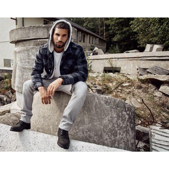 Brandit Lumber Hooded Jacket Black/Gray