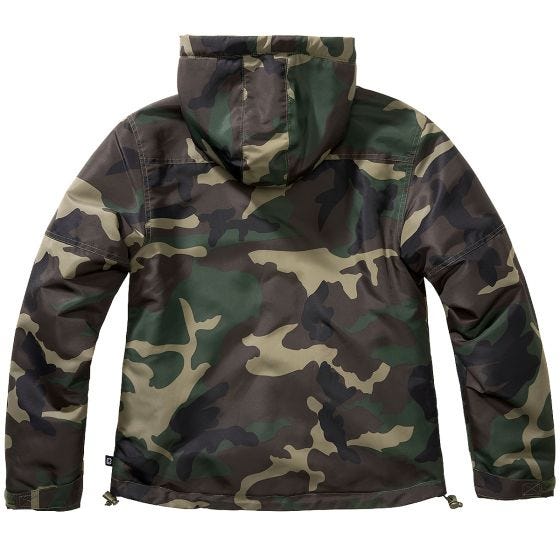 Brandit Ladies Windbreaker Front Zip Woodland