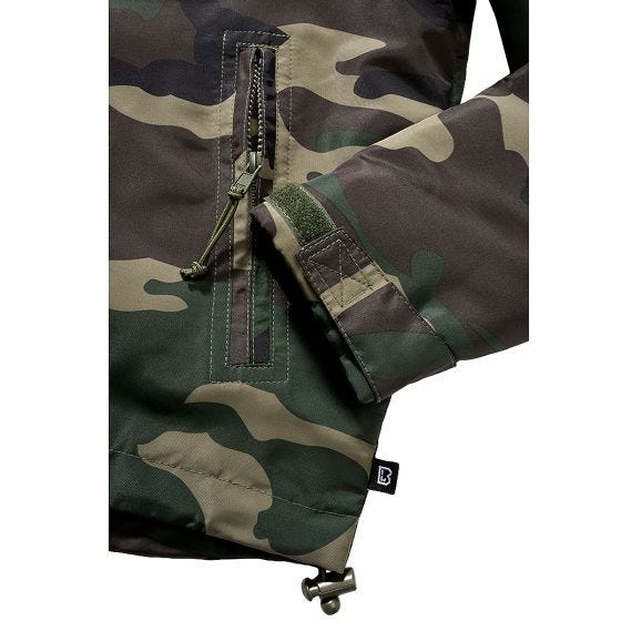 Brandit Ladies Windbreaker Front Zip Woodland