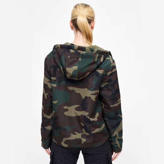 Brandit Ladies Windbreaker Front Zip Woodland