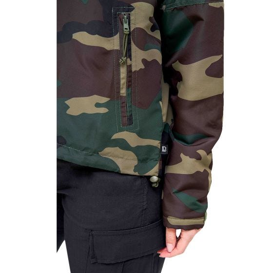 Brandit Ladies Windbreaker Front Zip Woodland