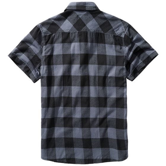 Brandit Half Sleeve Check Shirt Black/Gray