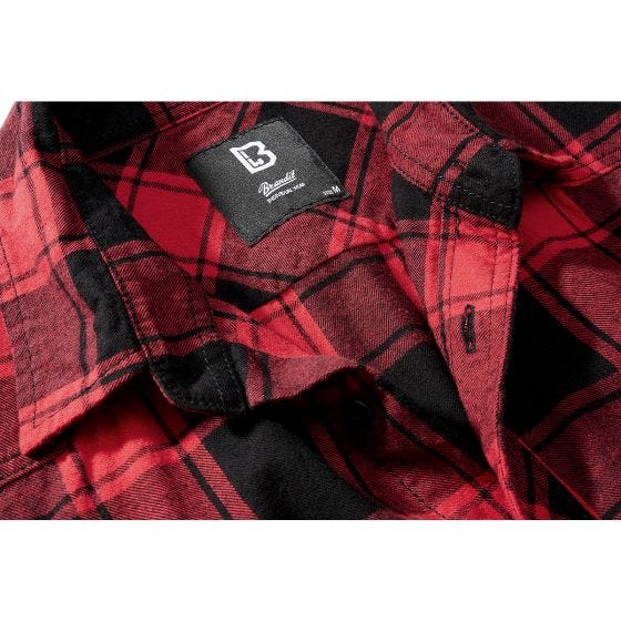 Brandit Half Sleeve Check Shirt Red/Black