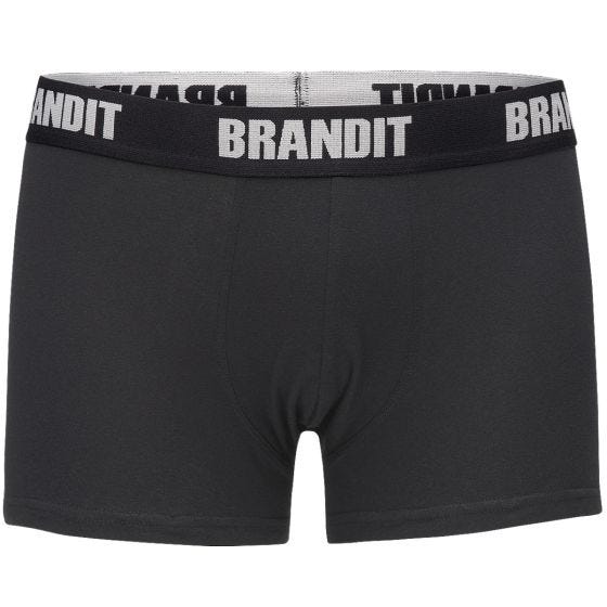 Brandit Boxer Shorts Logo 2 Pack Woodland / Black