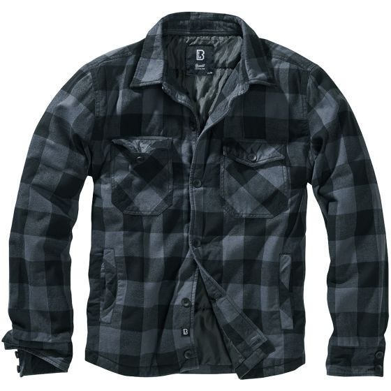 Brandit Lumber Jacket Black / Gray