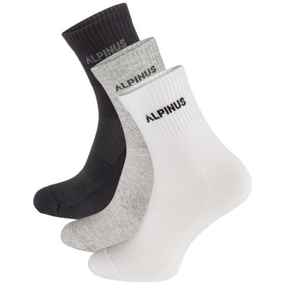 Alpinus Alpamayo 3-Pack Socks Black-Gray-White