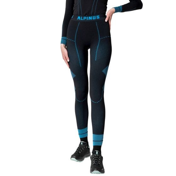 Alpinus Women Tactical Base Layer Leggings Black-Blue