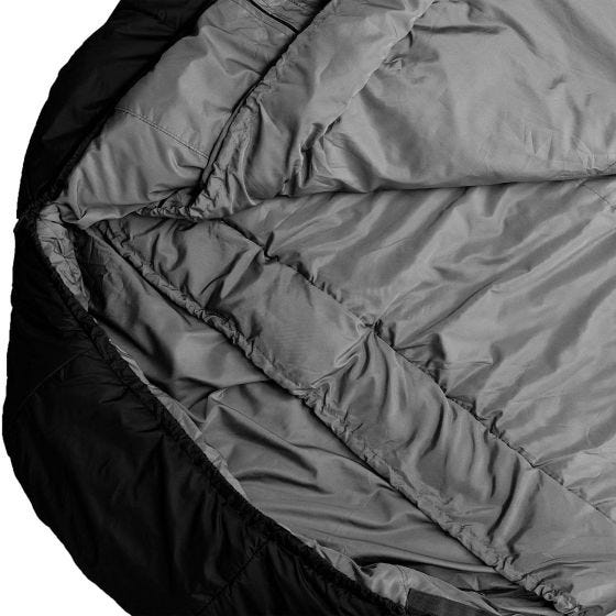 Alpinus Survival 1100 (Right) Sleeping Bag Black